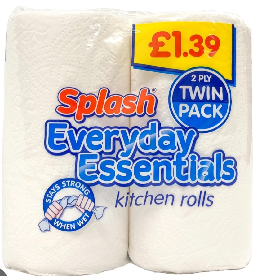 splash Splash Everyday Essentials 2-Ply Kitchen Rolls (Twin Pack) - Image 1