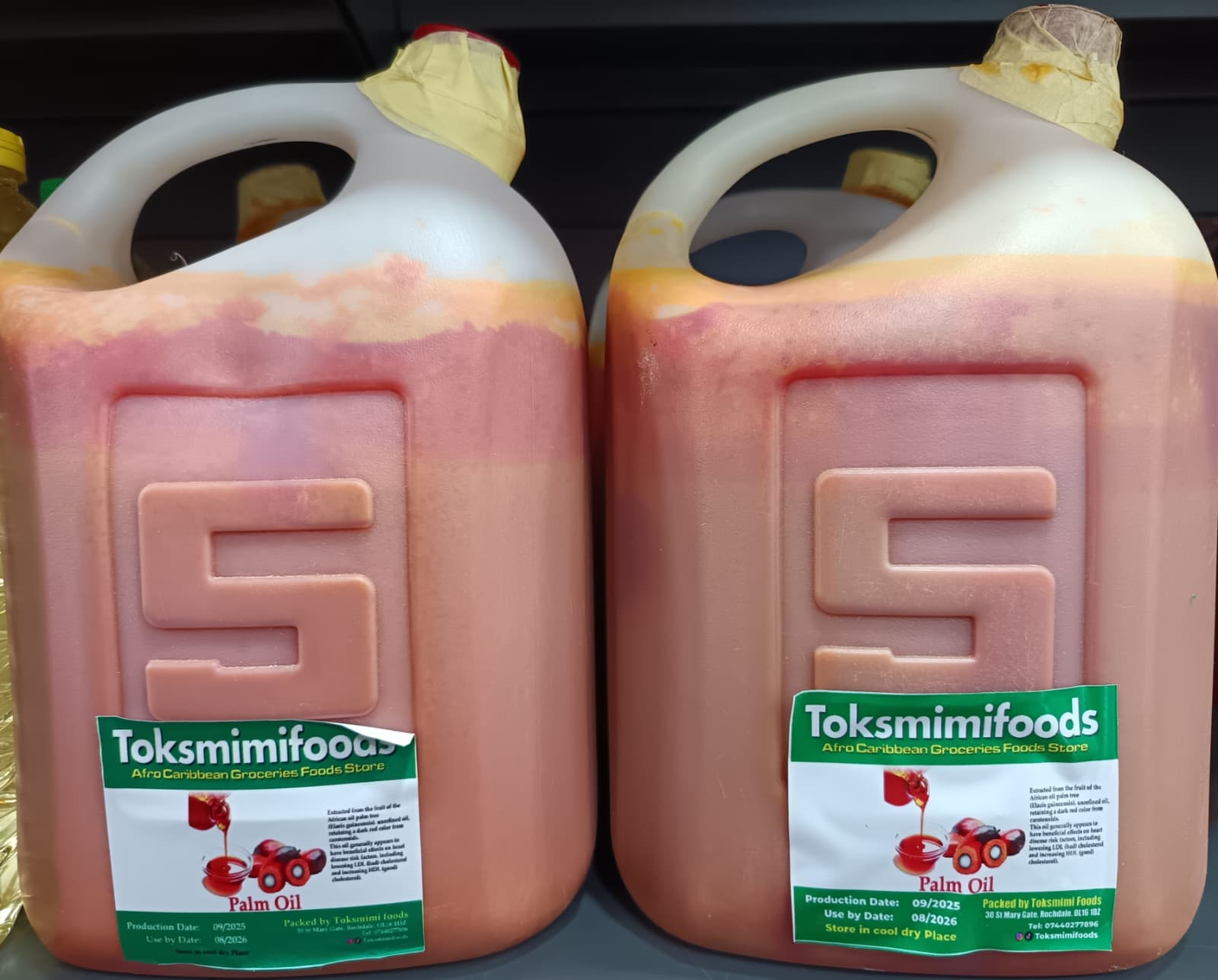 tm oil Toksmimi Foods Palm Oil (5Litres) - Image 1
