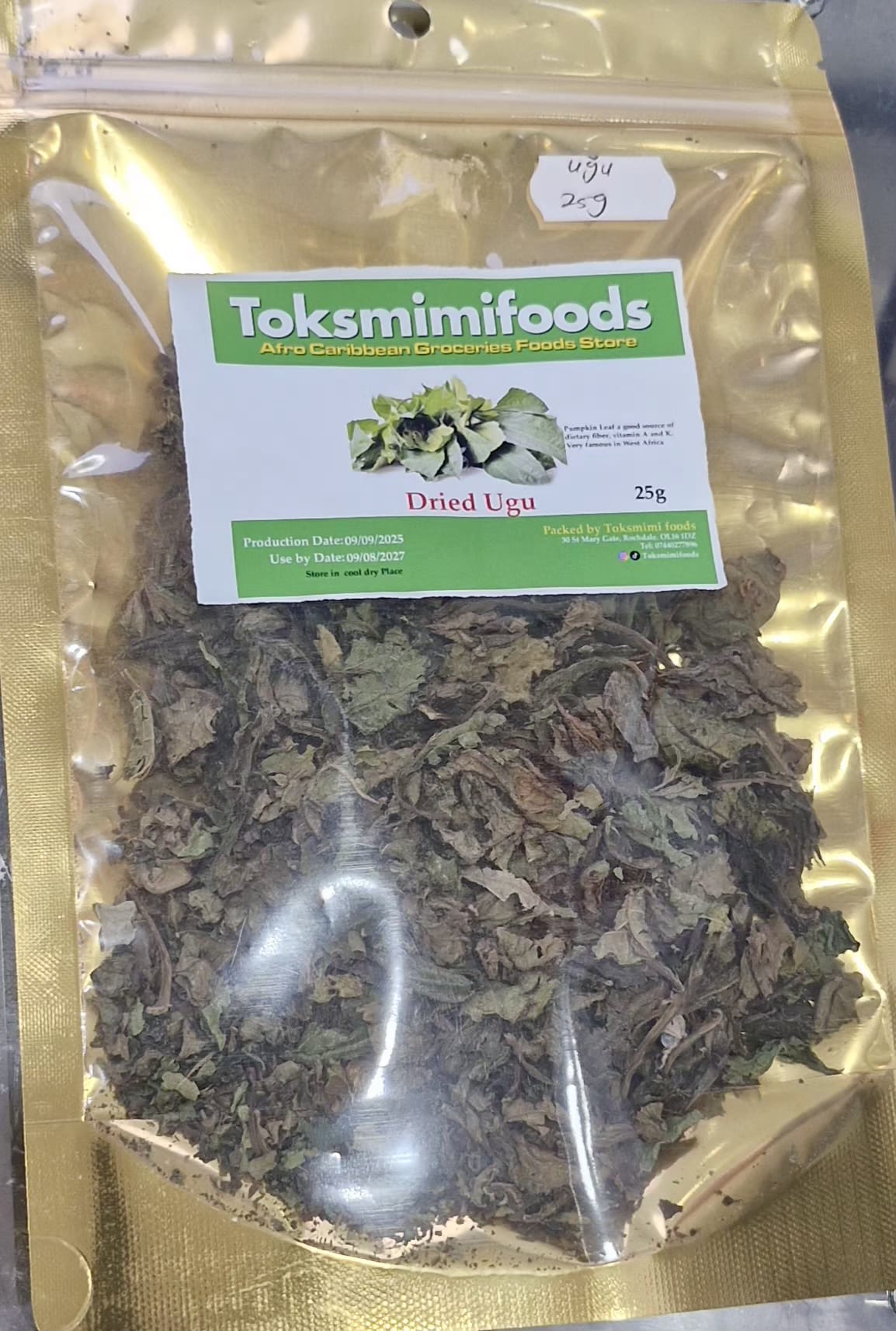 ugwu Toksmimi Foods Dried Ugu Leaves - Image 1